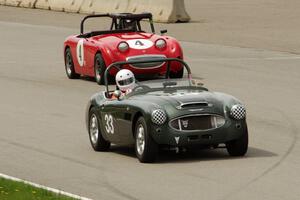 Dan Powell's Austin-Healey 3000 and Tom Daly's Austin-Healey Sprite