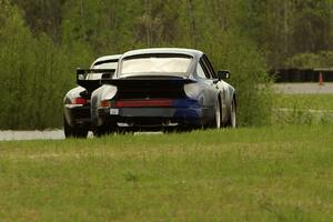 Craig Stephens' ITE-2 Porsche 911 chases Phil Magney's ITE-2 Porsche 993