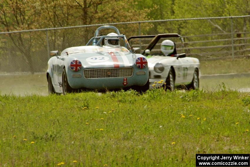 Randy Byboth's Austin-Healey Sprite and Steve Nichols' MGB