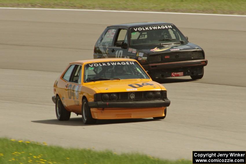 Tom Daly's ITC VW Scirocco and David Daly's ITB VW GTI