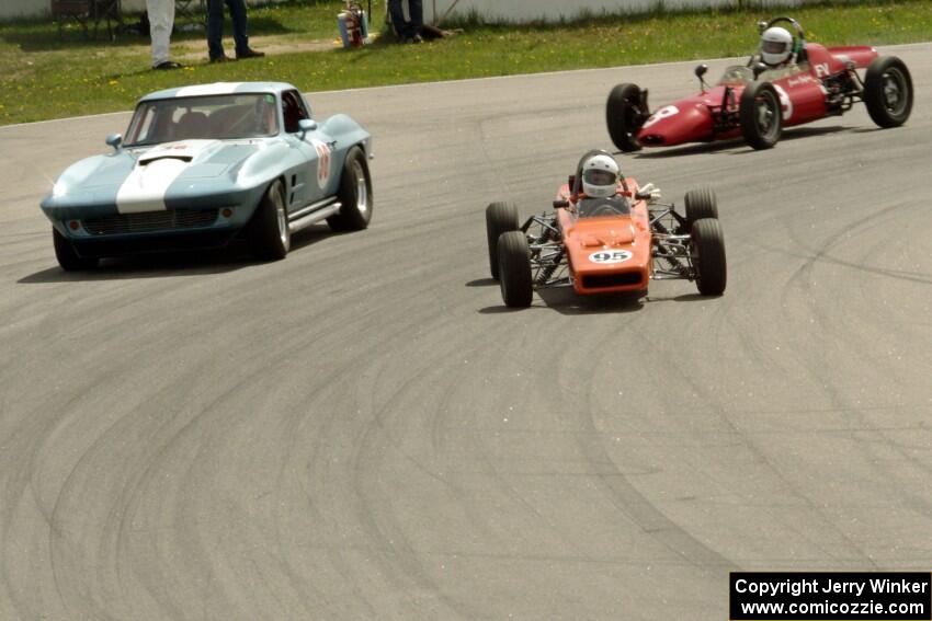 Rich Stadther's Dulon LD-9 Formula Ford, Daryn Bosell's Chevy Corvette and Jim Gaffney's RCA Formula Vee