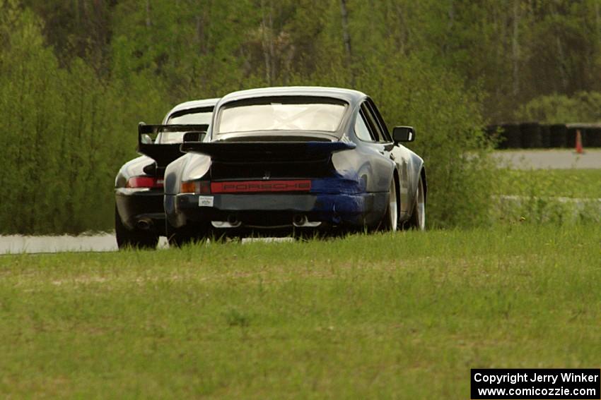 Craig Stephens' ITE-2 Porsche 911 chases Phil Magney's ITE-2 Porsche 993