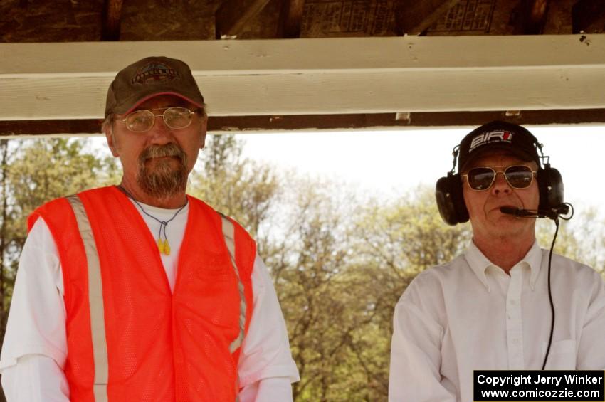 Corner workers Bob Brist and Cal Steffan