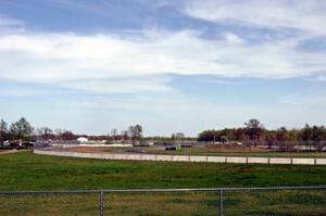 The new exit of the carousel with catch-fencing and new pit entrance.