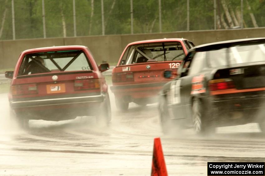 E30 Bombers BMW 325i, Cheap Shot Racing BMW 325is and Beat The Devil Racing BMW 325