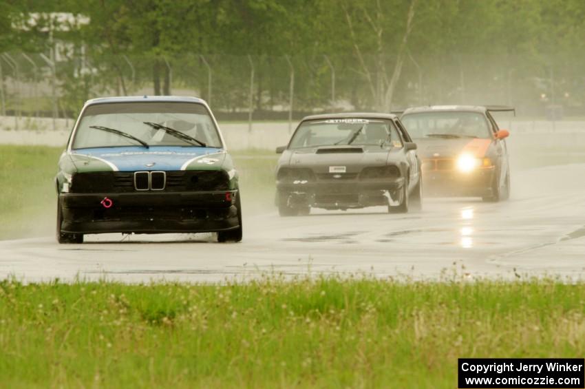 Dirty Thirty Motorsports BMW 325i, Wells Mafia Ford Mustang and Beat The Devil Racing BMW 325