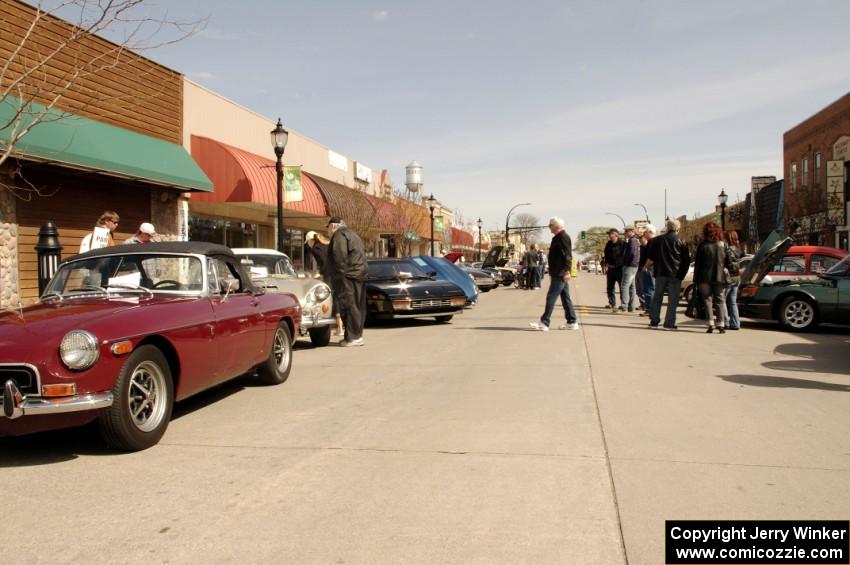 The main street of Osseo, MN during the car show.