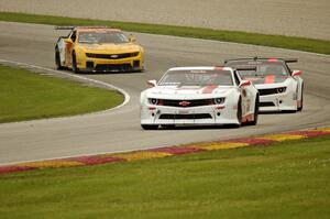 Frank Lussier's, David Mazyck's and John Atwell's Chevy Camaros