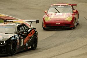 Ernie Francis, Jr.'s Chevy Camaro and Clint Sawinski's Porsche GT3 Cup