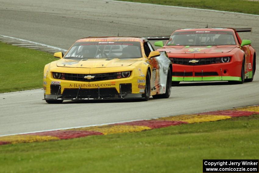 John Atwell's and Allen Milarcik's Chevy Camaros