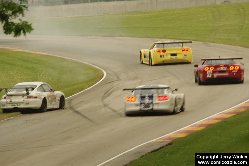 Jerry Greene's Porsche GT3 Cup comes to a stop after having an accident in turn 13