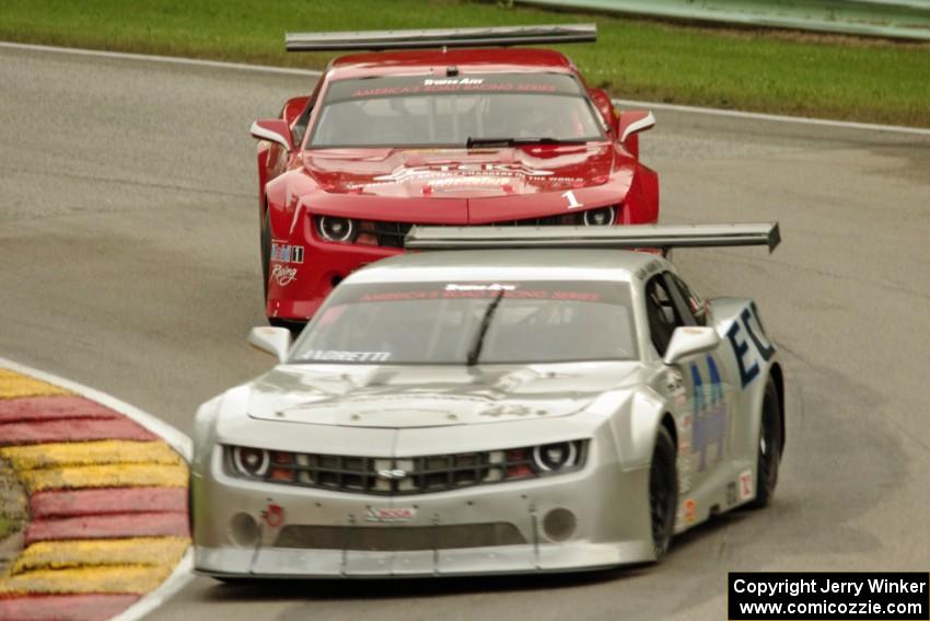 Adam Andretti's and Cameron Lawrence's Chevy Camaros