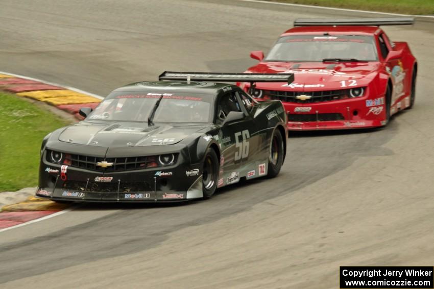 Tom West's and Ty Dillon's Chevy Camaros