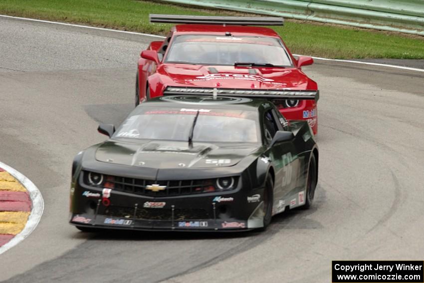 Tom West's and Ty Dillon's Chevy Camaros