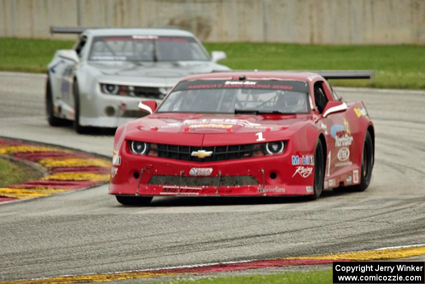 Cameron Lawrence's and Adam Andretti's Chevy Camaros