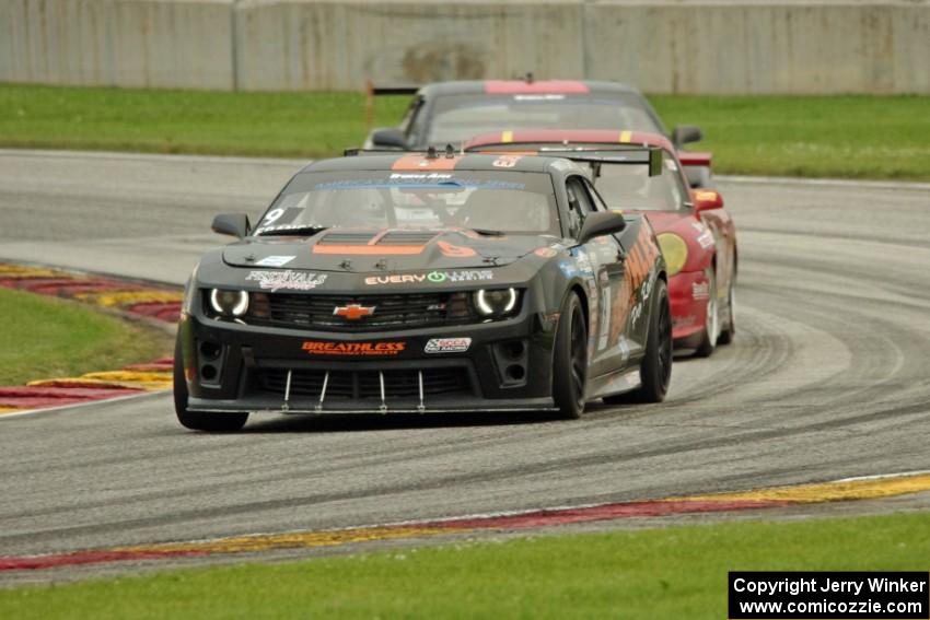 Ernie Francis, Jr.'s Chevy Camaro, Clint Sawinski's Porsche GT3 Cup and Todd Napieralski's Chevy Camaro