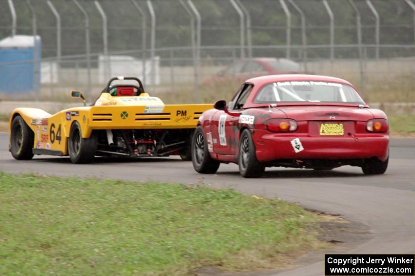 Matt Gray's Spec Racer Ford and Jamey Randall's Spec Miata Mazda Miata
