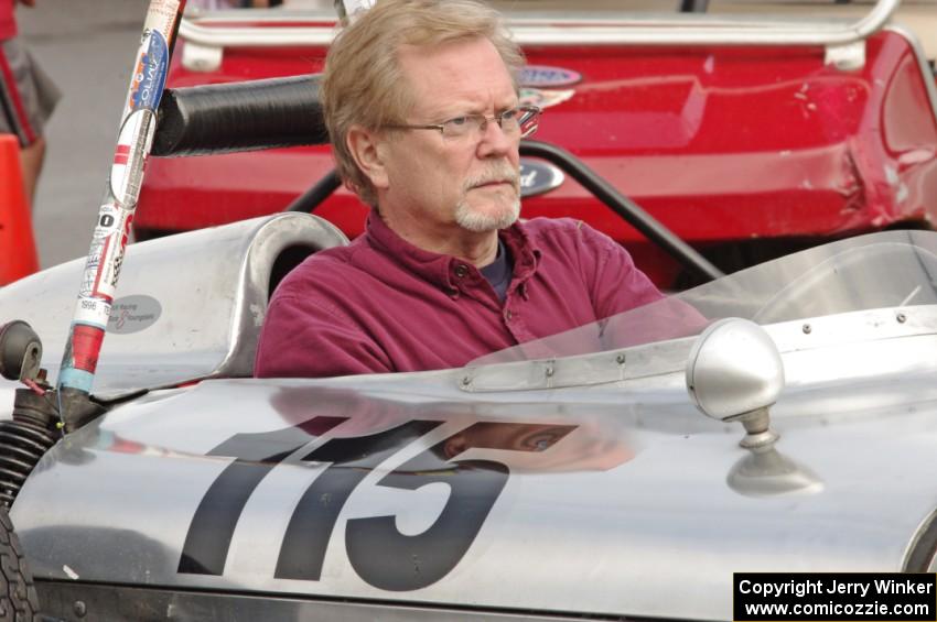 John Hertsgaard sits in his Formula Junior Special