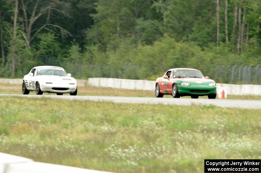 Erik Nelson's Spec Miata Mazda Miata and Ray Yergler's STL Mazda Miata