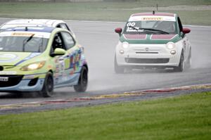 Michael Ashby's Mazda 2, Chris Capaldi's Ford Fiesta and Kevin Fandozzi's Fiat 500