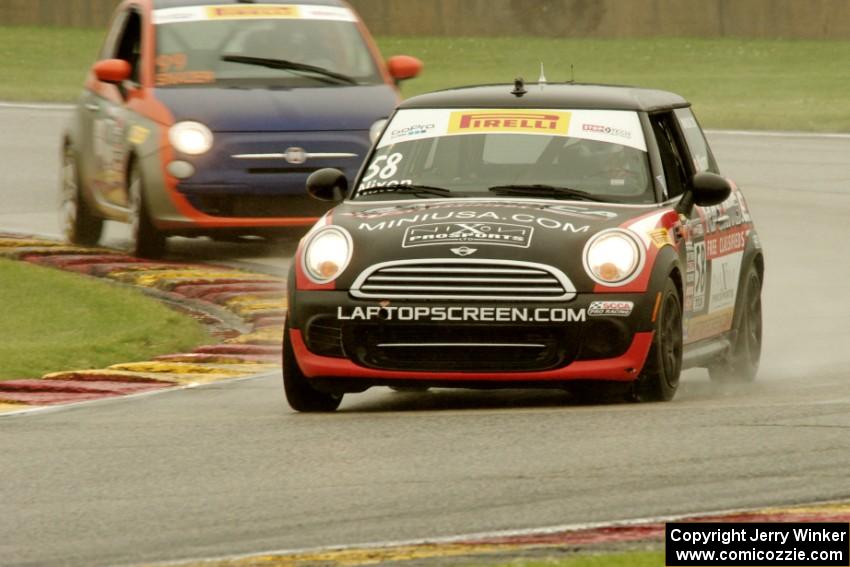 Glenn Nixon's MINI Cooper and Austin Snader's Fiat 500