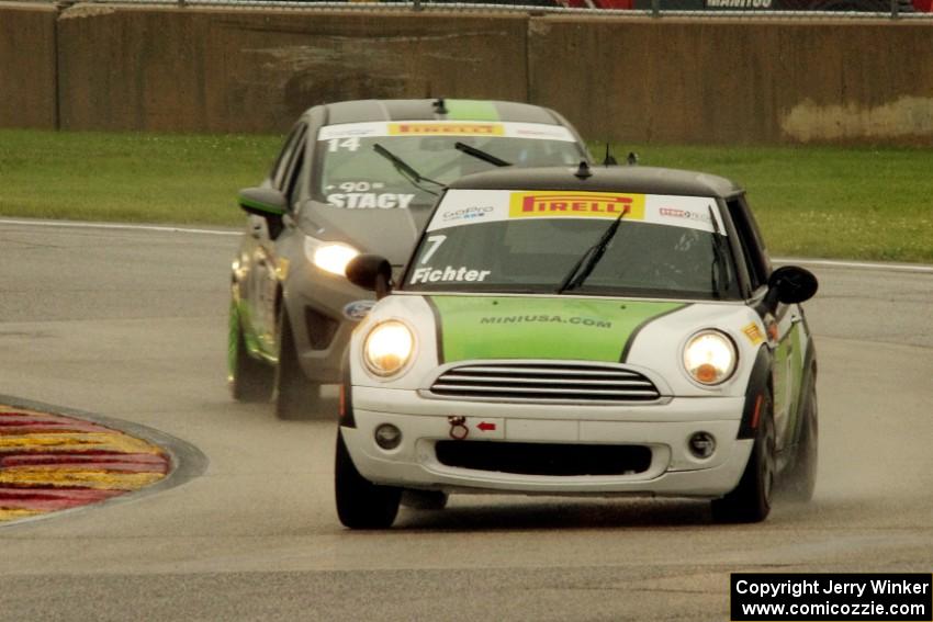 Jason Fichter's MINI Cooper and Nate Stacy's Ford Fiesta