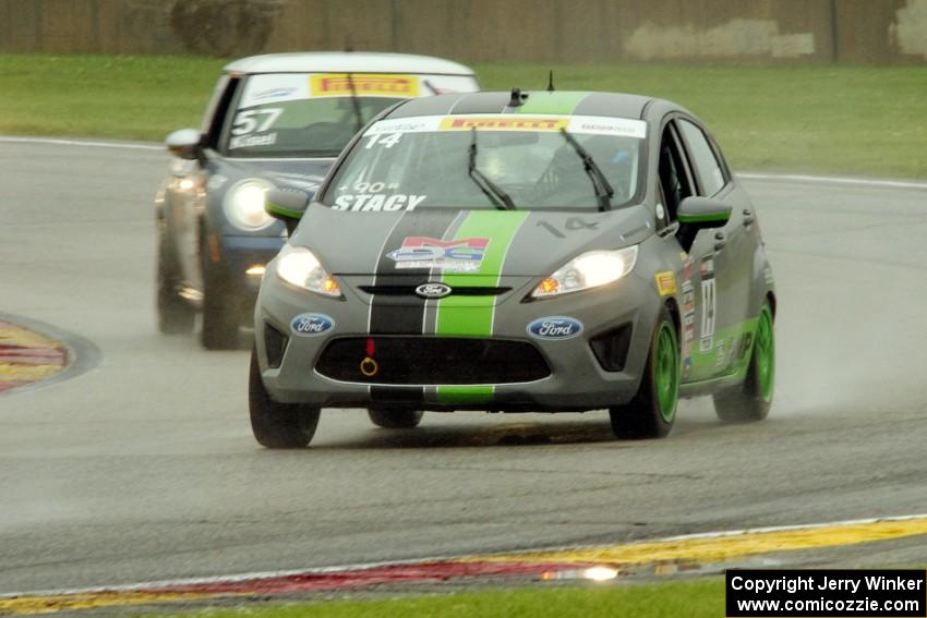 Nate Stacy's Ford Fiesta and Andrei Kisel's MINI Cooper