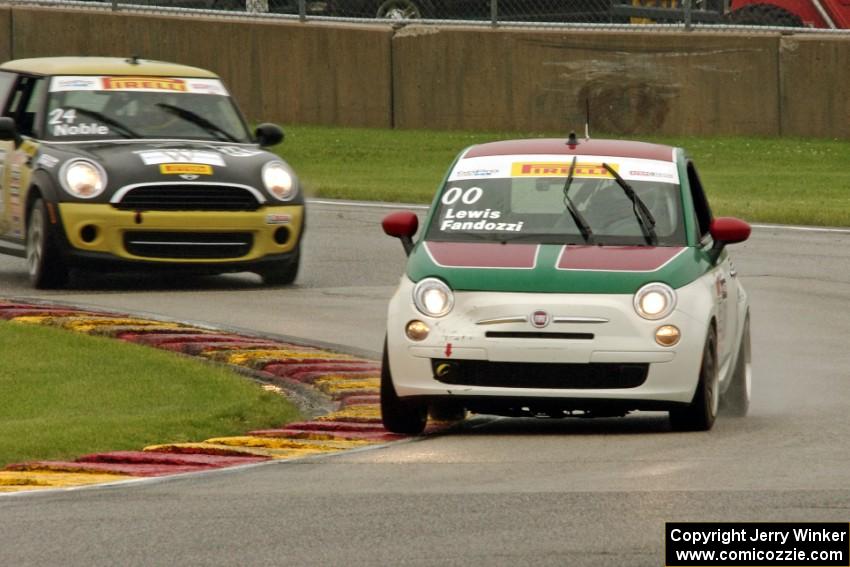 Kevin Fandozzi's Fiat 500 and Tom Noble's MINI Cooper