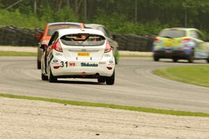 Michael Ashby's Mazda 2 ahead of Nate Stacy's Ford Fiesta, Austin Snader's Fiat 500 and Chris Capaldi's Ford Fiesta