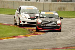 Glenn Nixon's MINI Cooper and Ryan Reed's Honda Fix