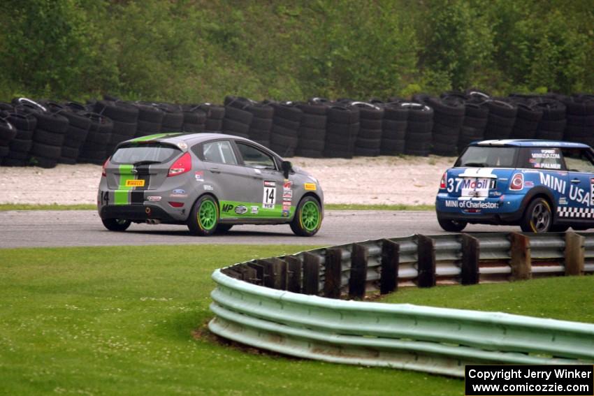 Tyler Palmer's MINI Cooper and Nate Stacy's Ford Fiesta