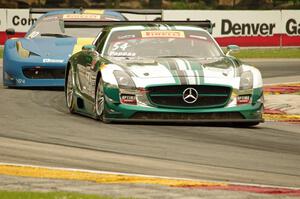 Tim Pappas' Mercedes-AMG SLS GT3 and Henrik Hedman's Ferrari 458 Italia GT3