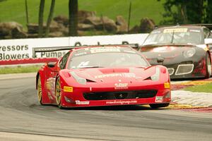 Nick Mancuso's Ferrari 458 Italia GT3 and Tim Bergmeister's Porsche GT3R