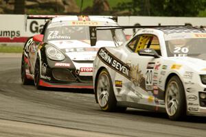 Andy Lee's Chevy Camaro and Jack Baldwin's Porsche Cayman S