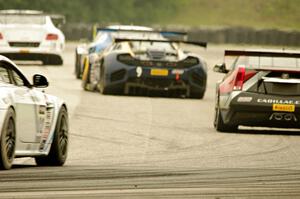 Butch Leitzinger's Bentley Continental GT3, James Sofronas' Audi R8 Ultra, Alex Figge's McLaren 12C GT3 and Johnny O'Connell's