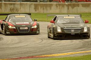 Johnny O'Connell's Cadillac CTS-V R and Mike Skeen's Audi R8 Ultra