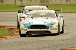 Drew Regitz's and Nick Esayian's Aston Martin Vantage GT4s