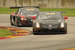 Johnny O'Connell's Cadillac CTS-V R and Mike Skeen's Audi R8 Ultra