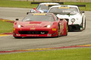 Nick Mancuso's Ferrari 458 Italia GT3, Butch Leitzinger's Bentley Continental GT3 and Andrew Palmer's Audi R8 Ultra