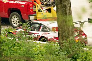 Michael Mills' Porsche GT3R comes to a stop at turn 12.