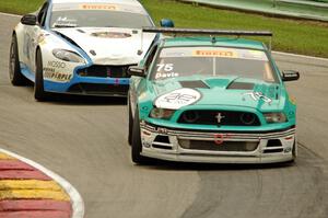 Erik Davis' Ford Mustang Boss 302S and Nick Esayian's Aston Martin Vantage GT4