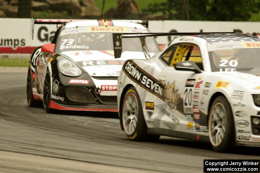 Andy Lee's Chevy Camaro and Jack Baldwin's Porsche Cayman S