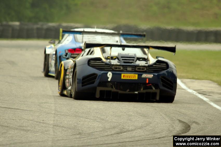 Alex Figge's McLaren 12C GT3 chases James Sofronas' Audi R8 Ultra