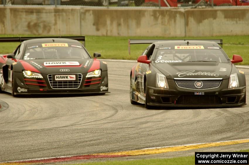 Johnny O'Connell's Cadillac CTS-V R and Mike Skeen's Audi R8 Ultra