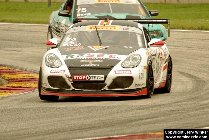 Buz McCall's Porsche Cayman S and Erik Davis' Ford Mustang Boss 302S