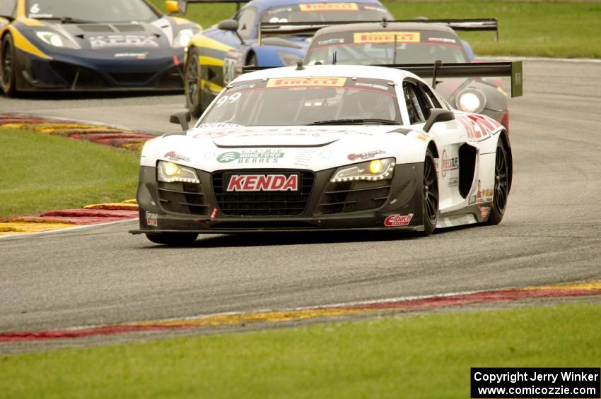 Jeff Courtney's Audi R8 Ultra, Michael Mills' Porsche GT3R, Dan Knox's SRT Viper GT3R and Robert Thorne's McLaren 12C GT3