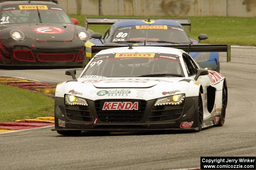 Jeff Courtney's Audi R8 Ultra, Dan Knox's SRT Viper GT3R and Michael Mills' Porsche GT3R