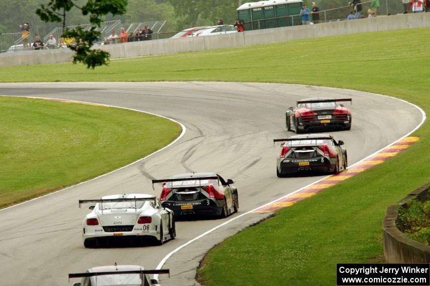 The field heads though turn 13 near the end of the race.