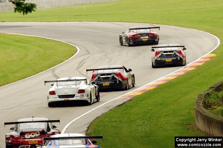 The field heads though turn 13 near the end of the race.