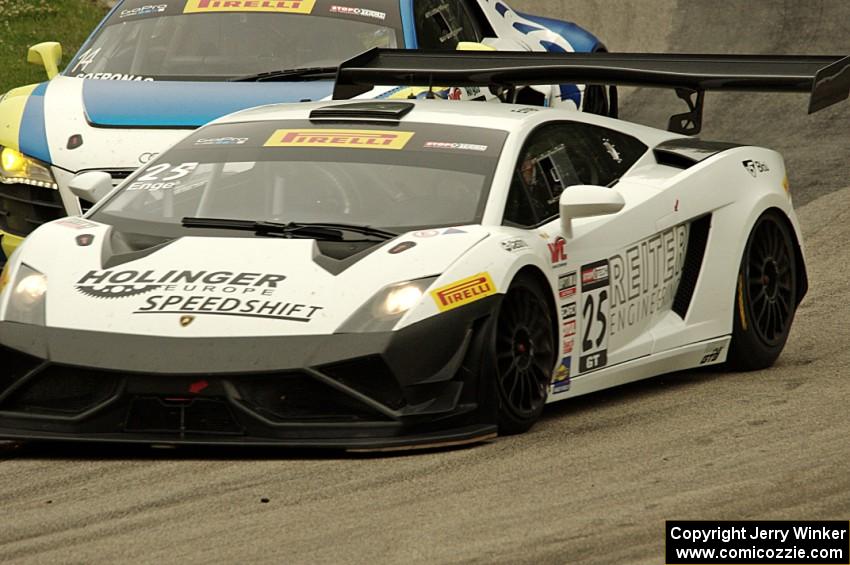 Tomas Enge's Lamborghini Gallardo FL2 and James Sofronas' Audi R8 Ultra